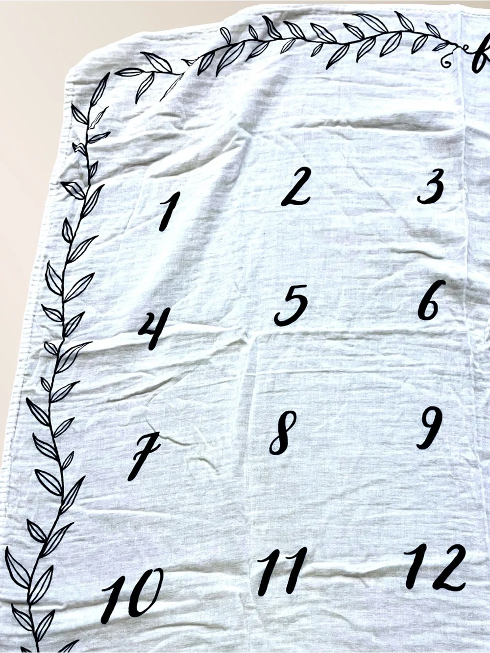 Forever Loved White Baby Monthly Milestone Blanket